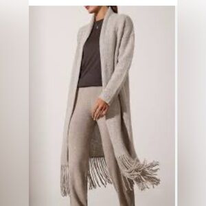 Brochu Walker Thela Duster Wool Cashmere Fringe Cardigan Size Small